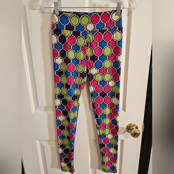 Lularoe Leggings 2 Pack One Size-Multicolor-Gray/Pink - Picture 1 of 7